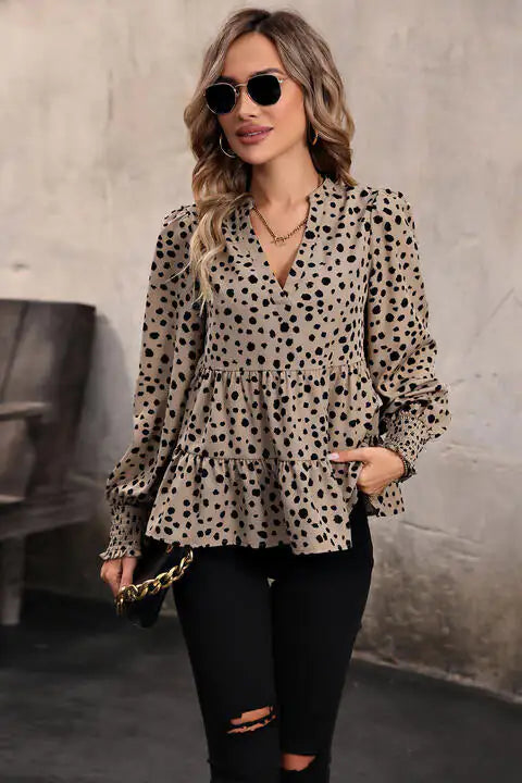 Fran Lantern Sleeve Blouse