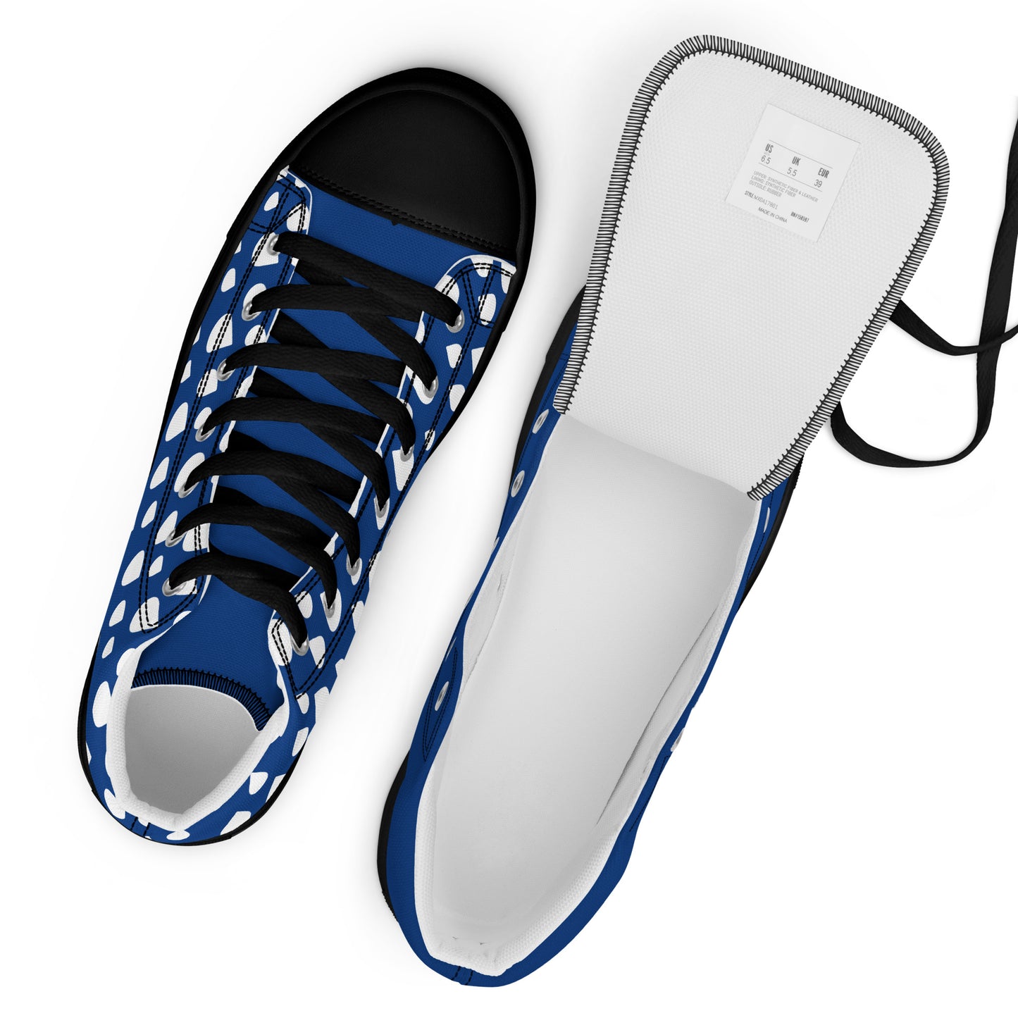Men’s high top canvas shoes