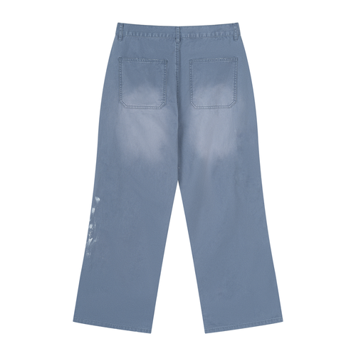 Men's Vintage Wash Splatter Denim Jeans