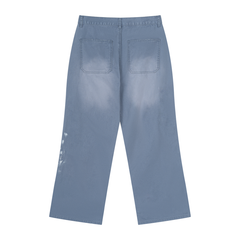 Men's Vintage Wash Splatter Denim Jeans