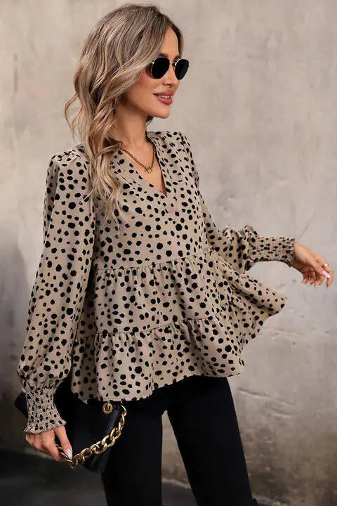 Fran Lantern Sleeve Blouse